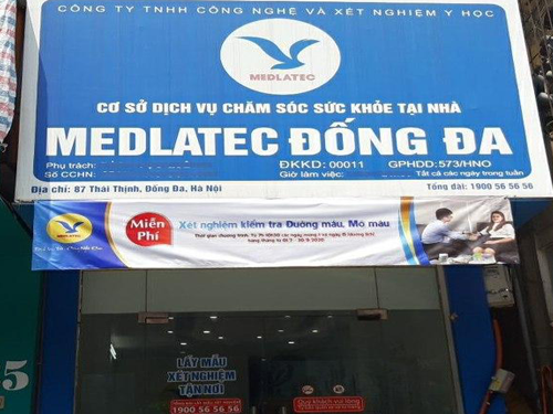 Văn phòng lấy mẫu MEDLATEC Đống Đa